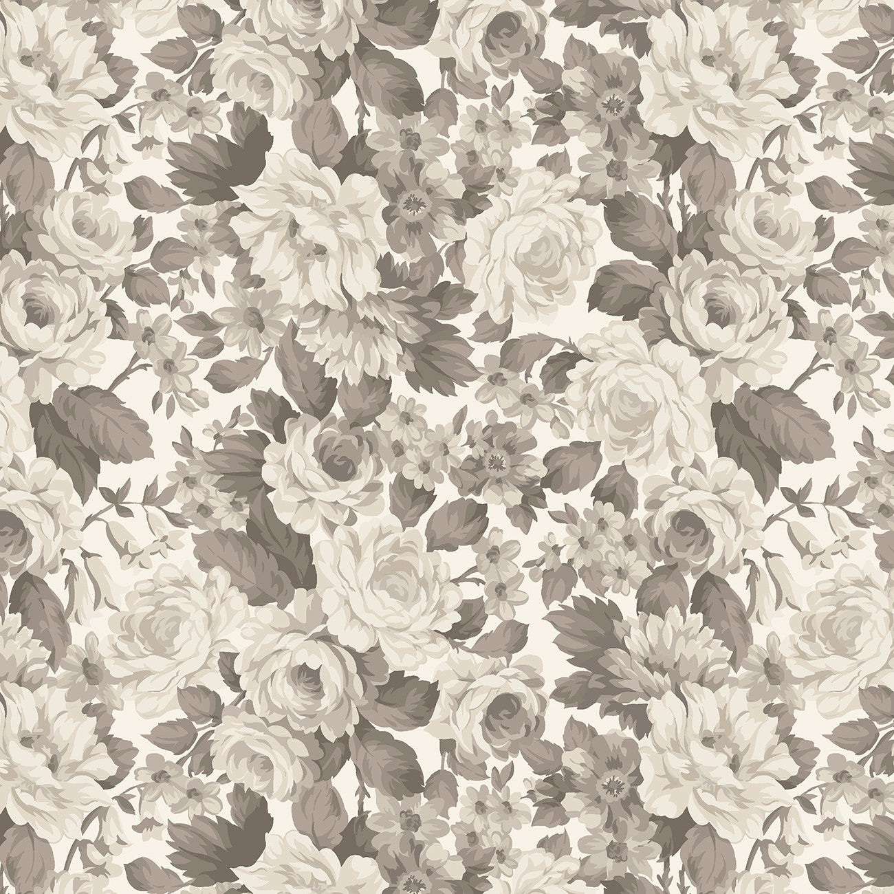 Fabric Wilmington Ivory Tonal Packed Floral Blackberry Bramble by the Quarter Yard 98760-129