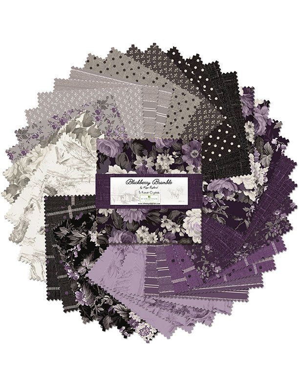 Fabric Wilmington Precuts Blackberry Bramble 5" Karat Gems Pack 508-876-508