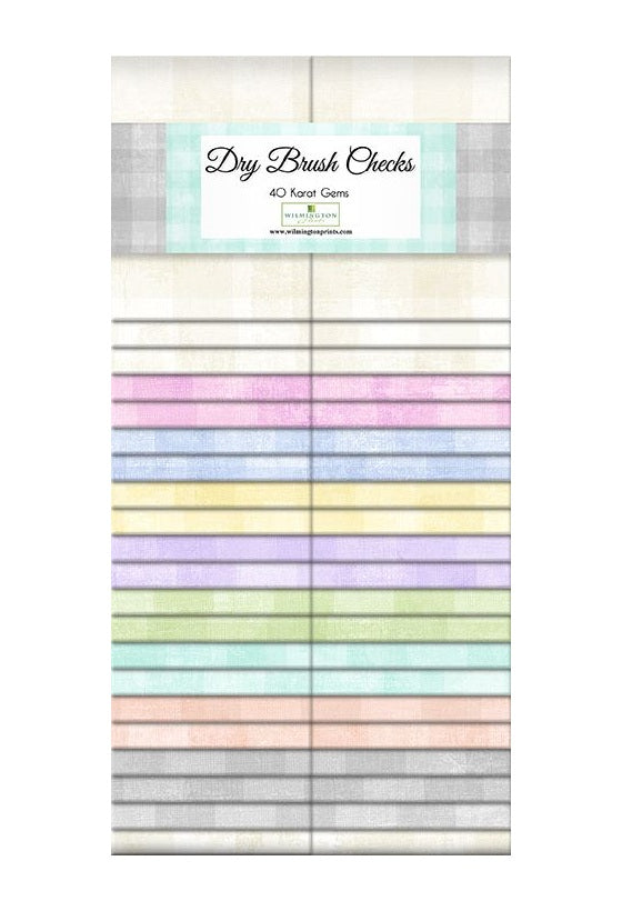 Fabric Wilmington Precuts Dry Brush Checks 2.5" Strips Pack 842-159-842