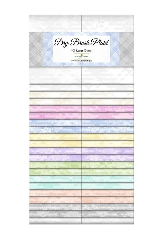 Fabric Wilmington Precuts Dry Brush Plaids 2.5" Strips Pack 842-161-842