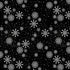 Black and white snowflake fabric pattern