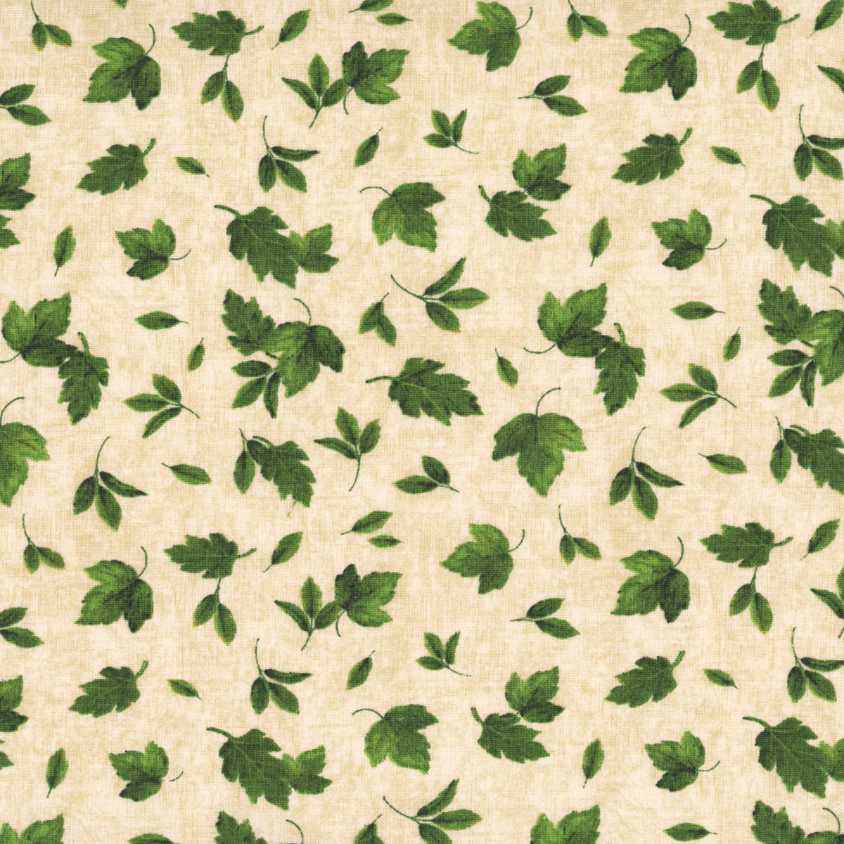 Fabric Wilmington Prints Cream Leaves Toss Sunshine Whispers by the Quarter Yard 28657-277