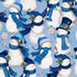 Fabric Wilmington Prints Light Blue Packed Snowmen Let It Snow Man! by the Quarter Yard 27753-440