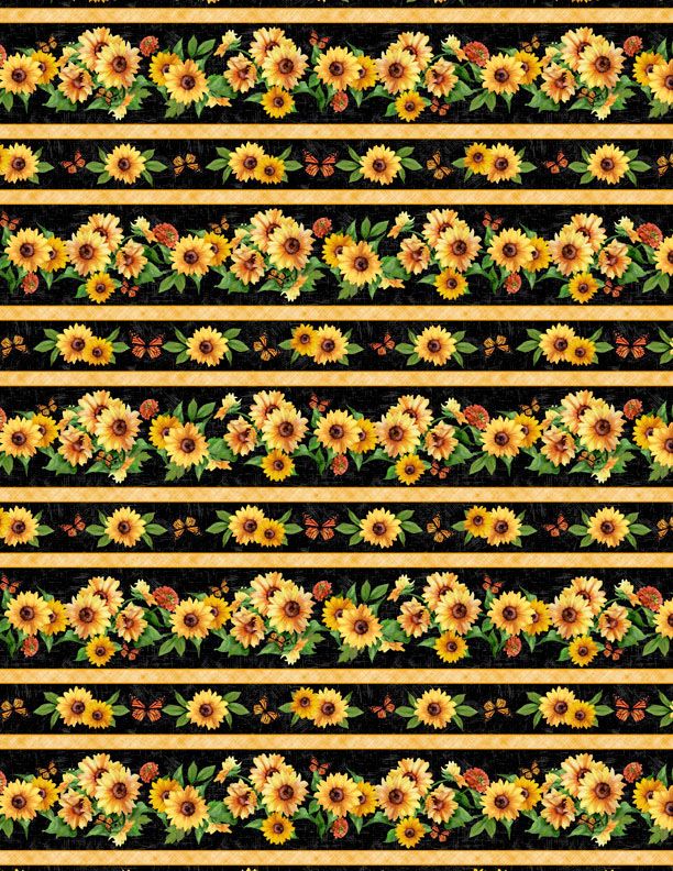 Fabric Wilmington Prints Multi Repeating Stripe Sunshine Whispers by the Quarter Yard 28652-597