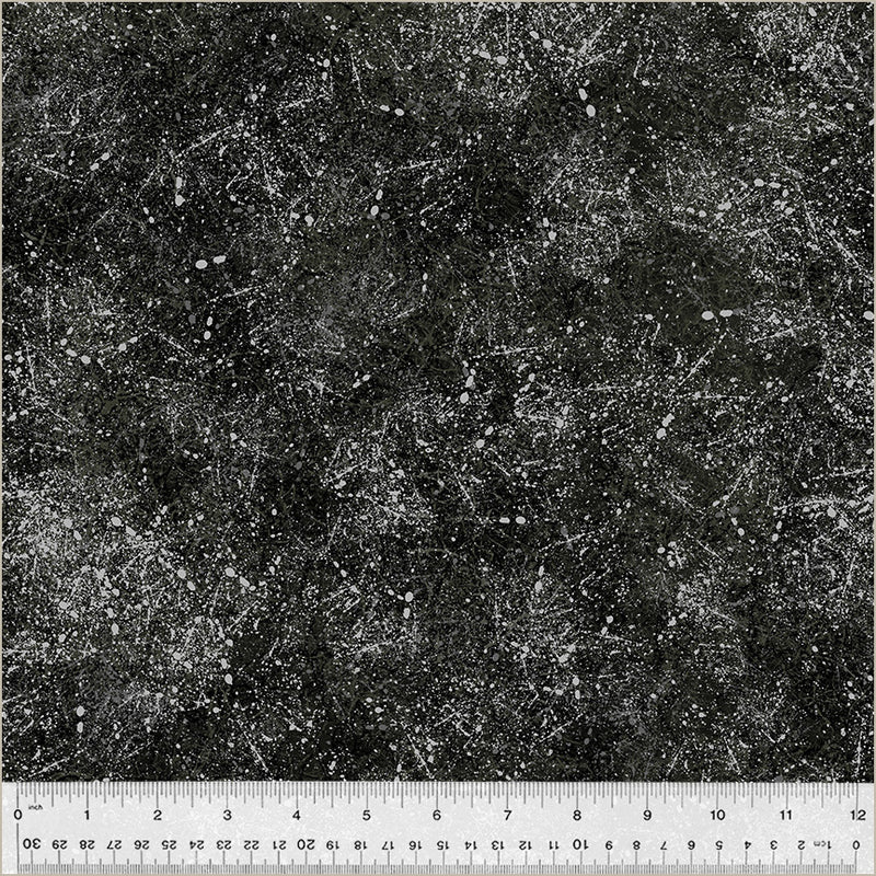 Fabric Windham Black Splatter Noteworthy by the Quarter Yard 53857-17