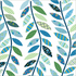 Pattern of colorful leaves on a white background