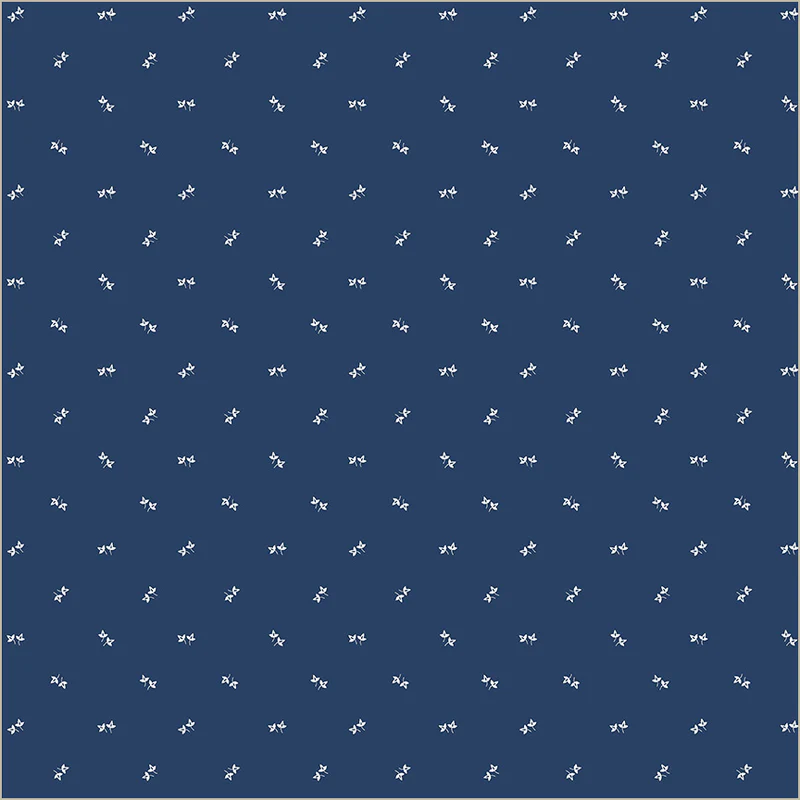 Fabric Windham Blue Sprinkled Leaves Front Porch by the Quarter Yard 54866-12