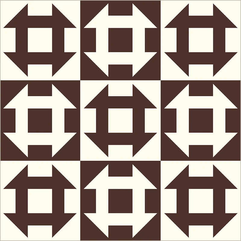 Fabric Windham Chocolate Churn Dash Perfect Points II by the Quarter Yard 54882-6