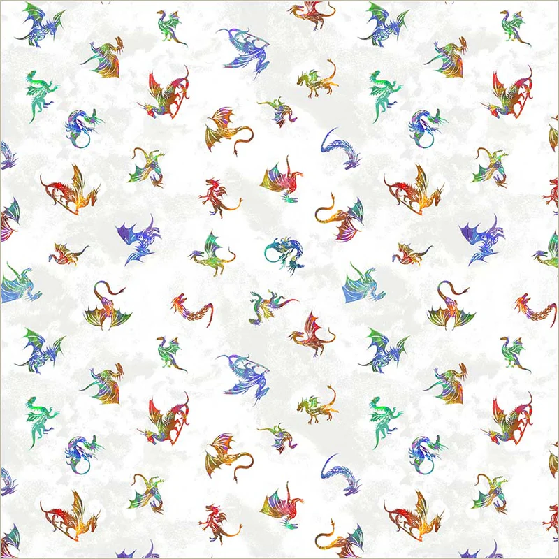 Fabric Windham Cloud Take Flight Dragon Kingdom by the Quarter Yard 54808D-4