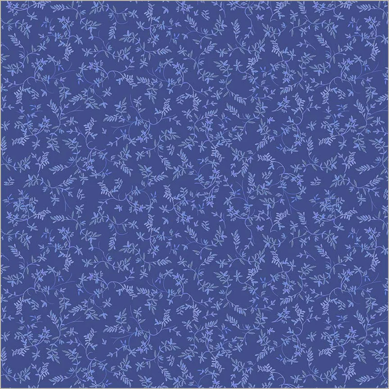 Fabric Windham Cobalt Flowing Vine China Blue by the Quarter Yard 54938-4