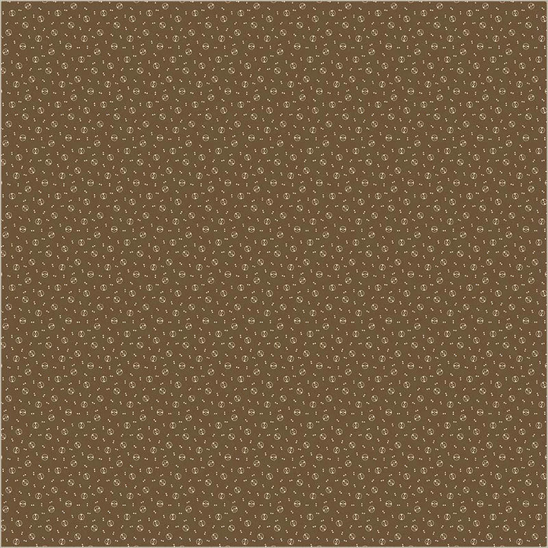 Fabric Windham Cocoa Wheels Thimbleweed by the Quarter Yard 54835-4