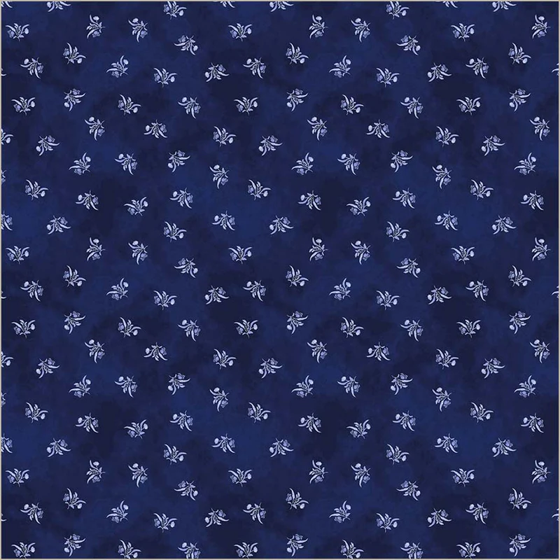 Fabric Windham Delft Blue Fleurette China Blue by the Quarter Yard 54939-2