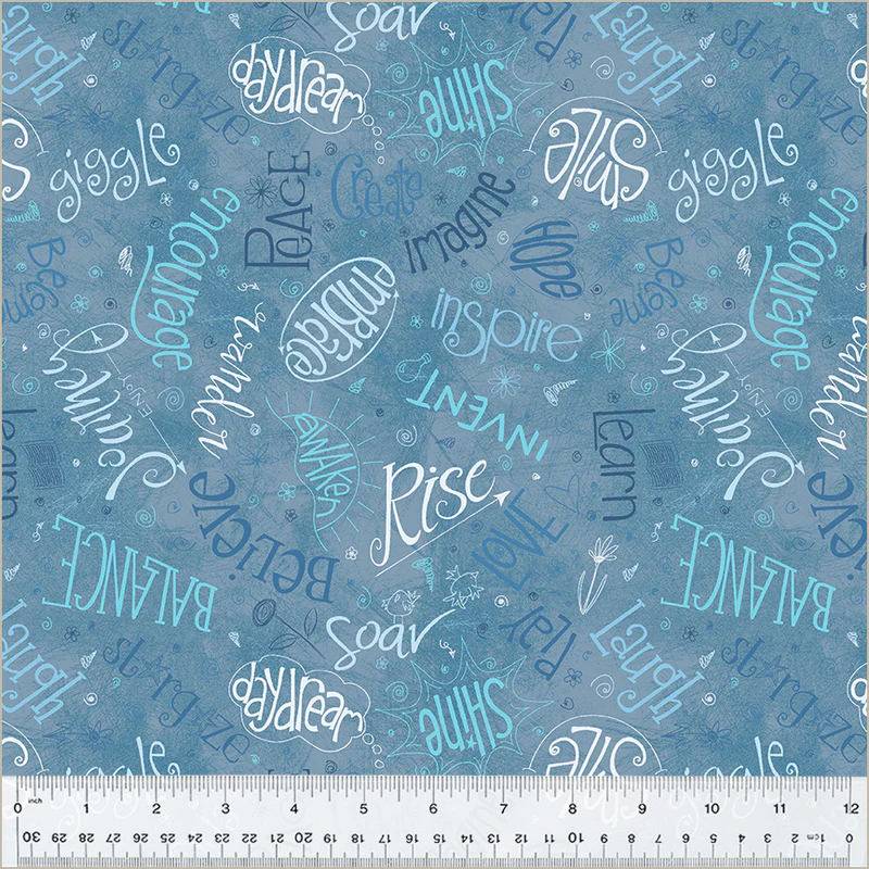 Fabric Windham Denim Aspirations Noteworthy by the Quarter Yard 53856-5