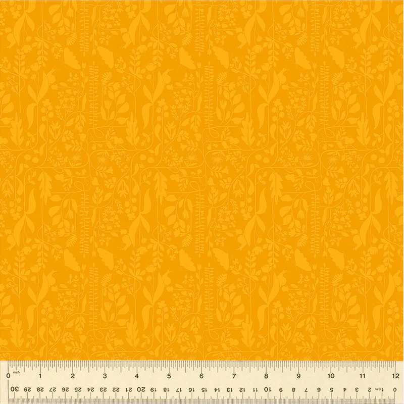 Fabric Windham Gold Meander Insectarium by the Quarter Yard 54657-19