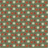 A repeating pattern of stylized red and cream apples with small green leaves on an olive green background.