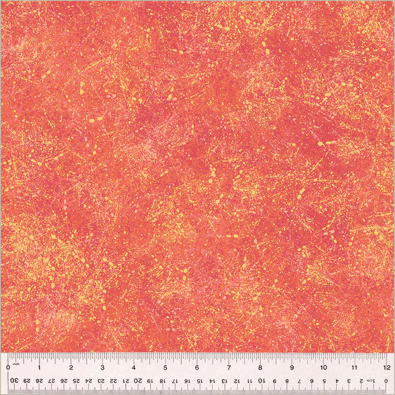 Fabric Windham Grapefruit Splatter Noteworthy by the Quarter Yard 53857-11