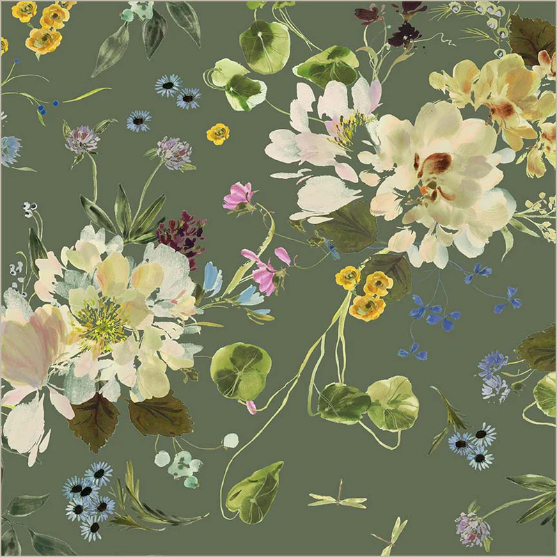 Fabric Windham Grass Peony Garden Bloomfield by the Quarter Yard 54872D-2