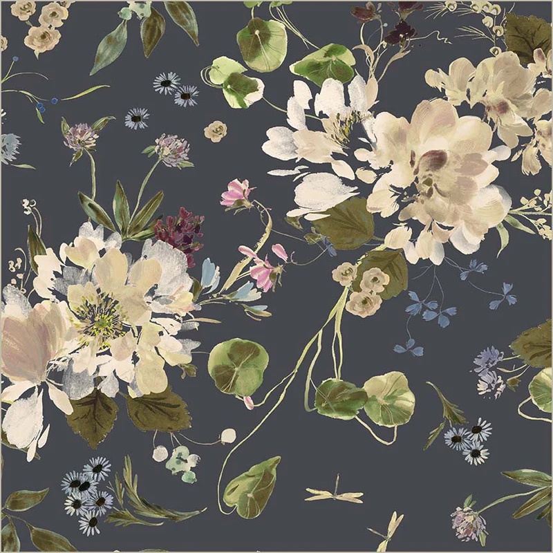 Fabric Windham Indigo Peony Garden Bloomfield 108" Wide Back by the Quarter Yard 54872DW-7DES