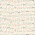 A repeating pattern of hand-lettered words and phrases in multiple colors on a light cream background, including apple-related terms like apple pie, apple cider, orchard, and harvest.