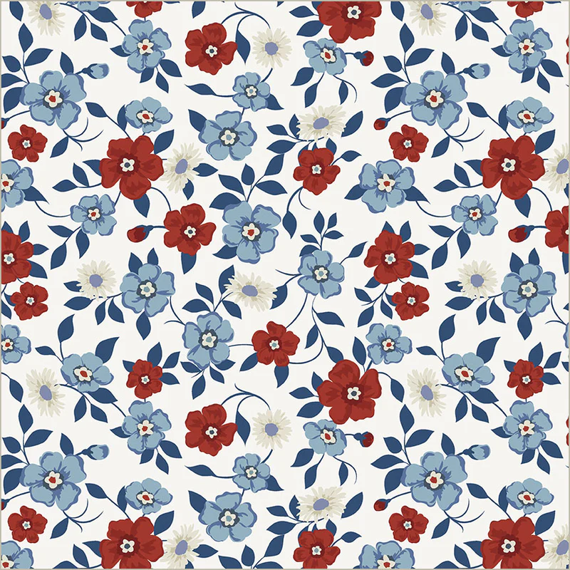 Fabric Windham Ivory Vining Blooms Front Porch by the Quarter Yard 54860-2