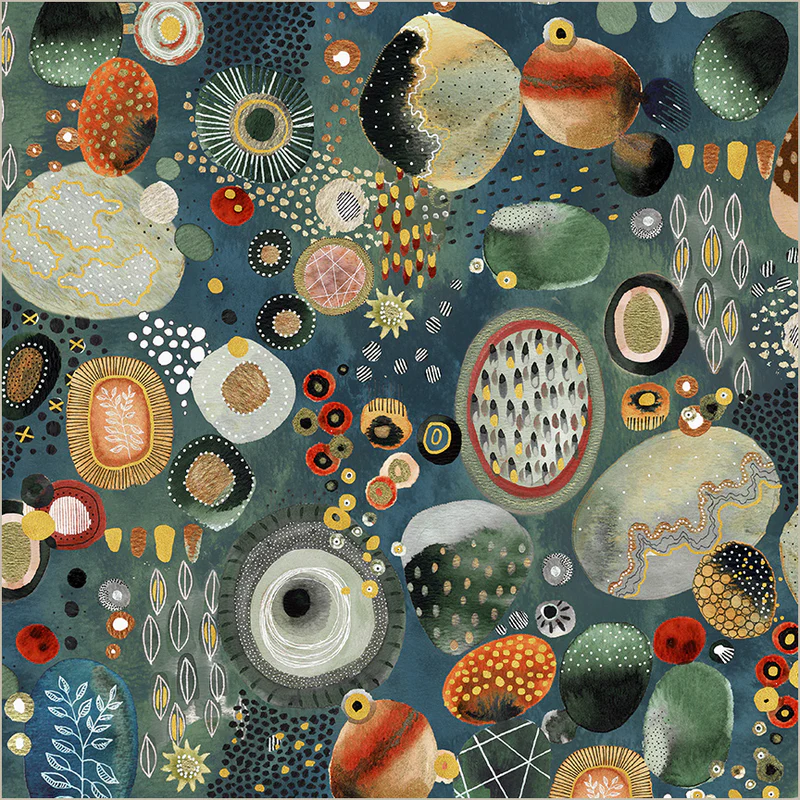 Fabric Windham Labradorite Geode Flora & Form by the Quarter Yard 54777DM-1