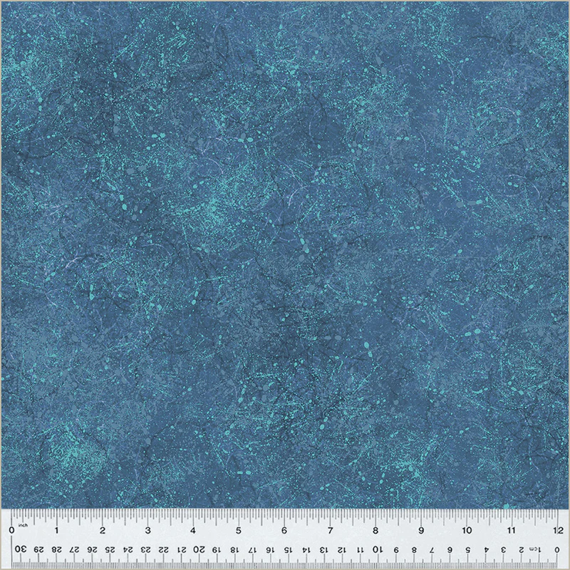 Fabric Windham Lapis Splatter Noteworthy by the Quarter Yard 53857-14