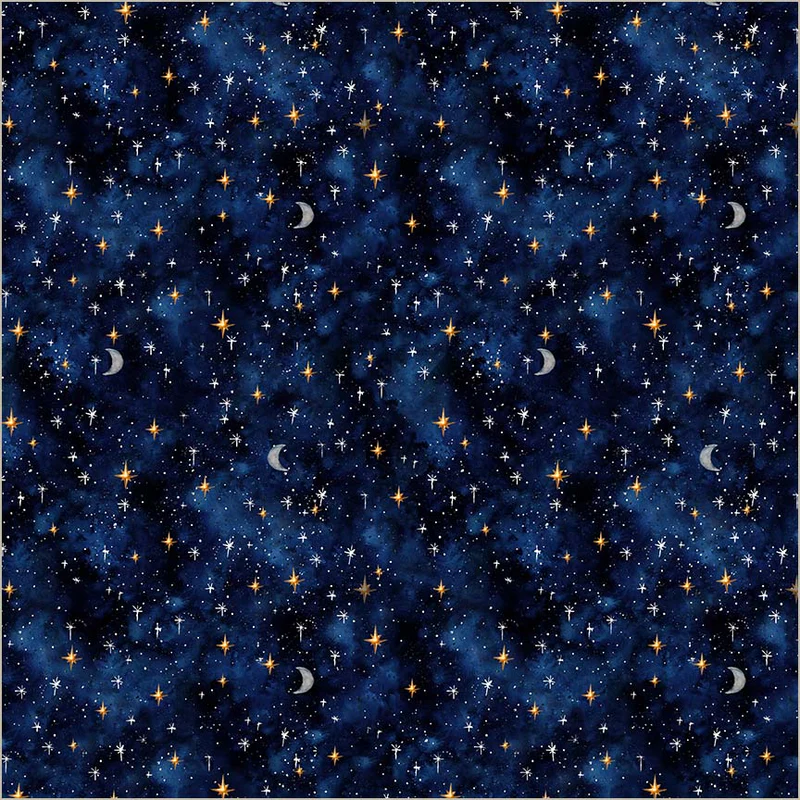 Fabric Windham Midnight Stardust Dragon Kingdom by the Quarter Yard 54809D-1