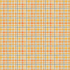 Plaid pattern with orange, yellow, and gray colors on a fabric background