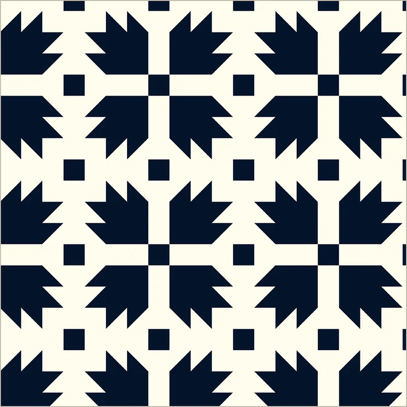 Fabric Windham Navy Bear Paw Perfect Points II by the Quarter Yard 54879-2