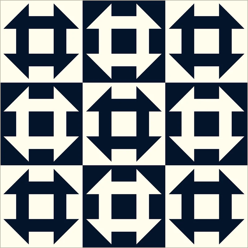 Fabric Windham Navy Churn Dash Perfect Points II by the Quarter Yard 54882-2