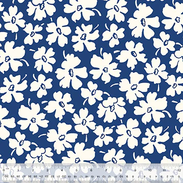Fabric Windham Navy Garden Floral Merry-Go-Round by the Quarter Yard 54793-8