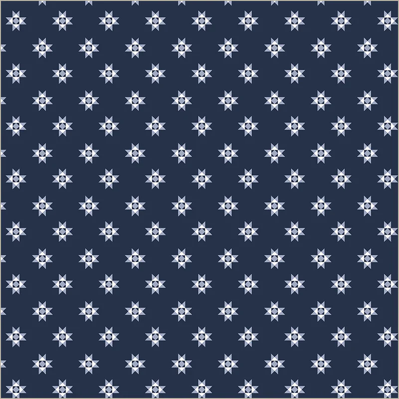 Fabric Windham Navy Quilt Star Front Porch by the Quarter Yard 54864-1