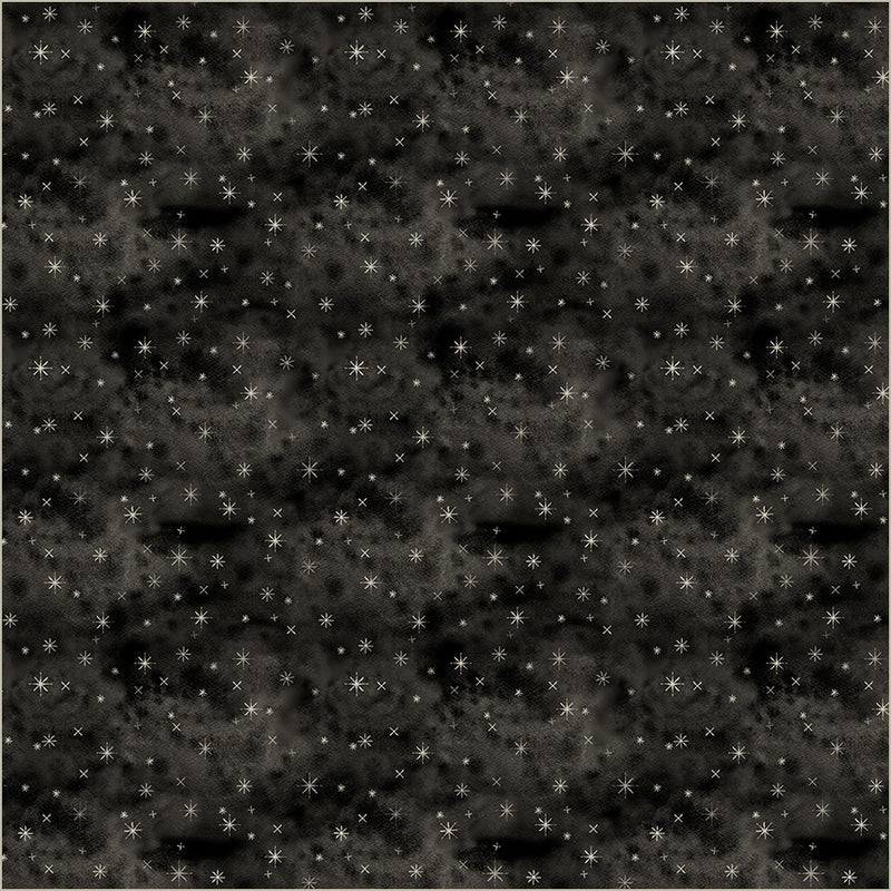 Black fabric with white star pattern