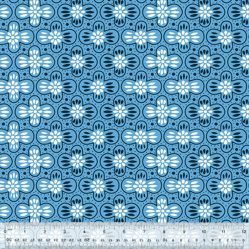 Fabric Windham Pretty Things Cottage Stripe 108" Quilt Back by the Quarter Yard 54473DW-1DES