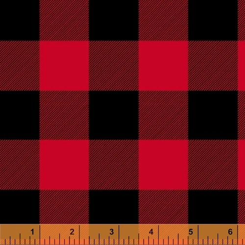 Fabric Windham Red Buffalo Plaid 108" Quilt Back by the Quarter Yard 51462-1