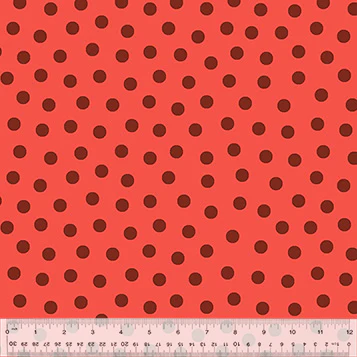 Fabric Windham Red Polka Dot Merry-Go-Round by the Quarter Yard 54795-1