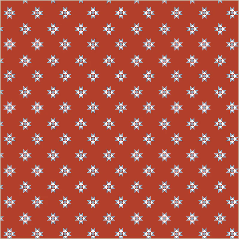 Fabric Windham Red Quilt Star Front Porch by the Quarter Yard 54864-9
