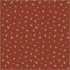 A repeating pattern of small light beige leafy sprigs scattered across a warm rust-red background.