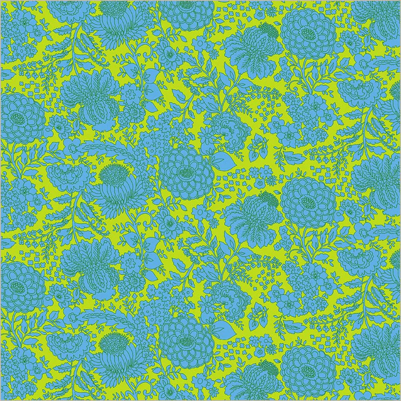 Fabric Windham Turquoise Kim Sweet Talk by the Quarter Yard 54901-11