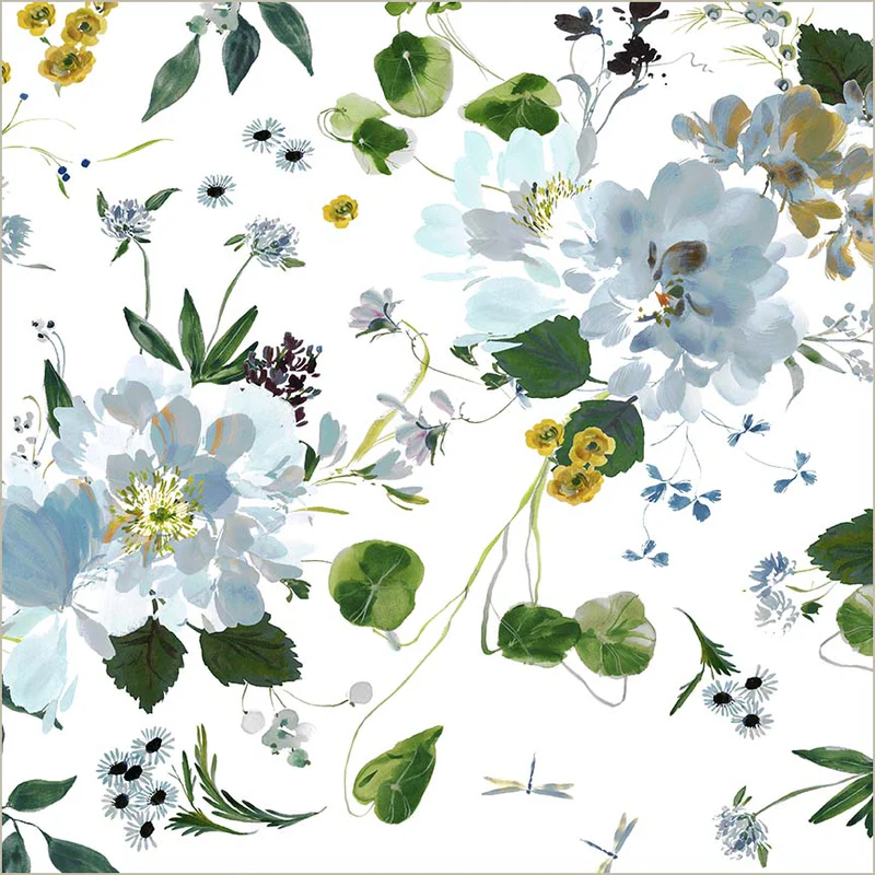 Fabric Windham White Peony Garden Bloomfield by the Quarter Yard 54872D-4