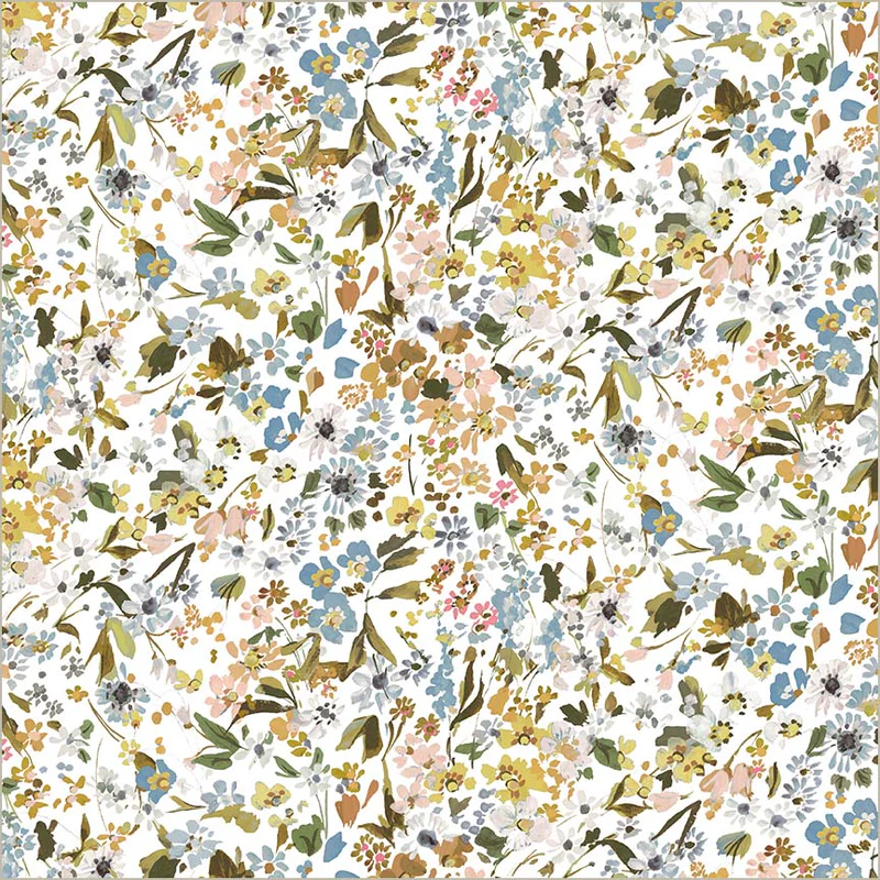 Fabric Windham White Perennials Bloomfield by the Quarter Yard 54875D-4