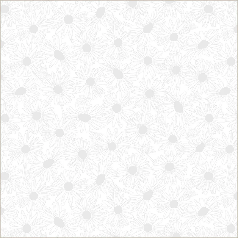 Fabric Windham White on White Daisy Field Front Porch by the Quarter Yard 54862-7