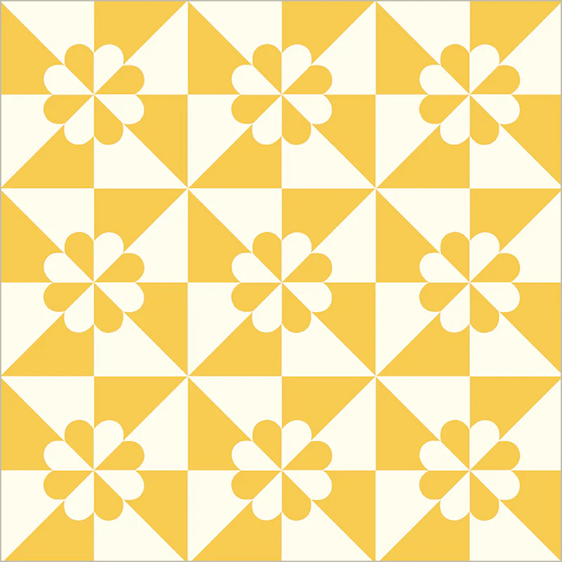 Fabric Windham Yellow Hearts and Gizzards Perfect Points II by the Quarter Yard 54881-5