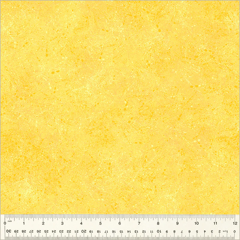 Fabric Windham Yellow Splatter Noteworthy by the Quarter Yard 53857-16
