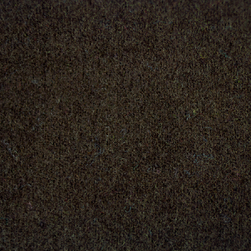 A close-up texture shot of a dark brown felt or wool-like fabric material.