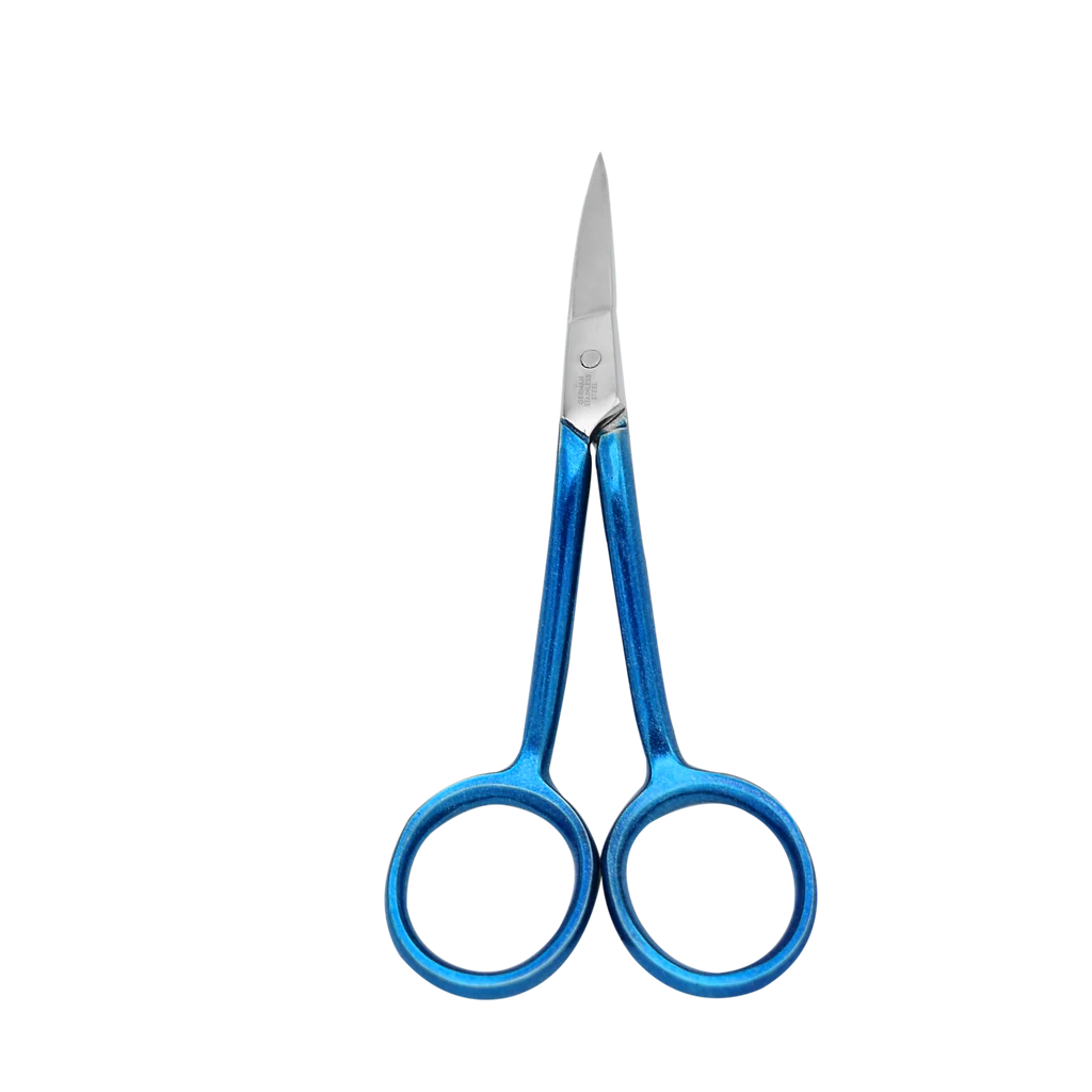 Famore 4" True Left Handed Fine Point Mini Double Curved Embroidery Applique Scissors 748CL