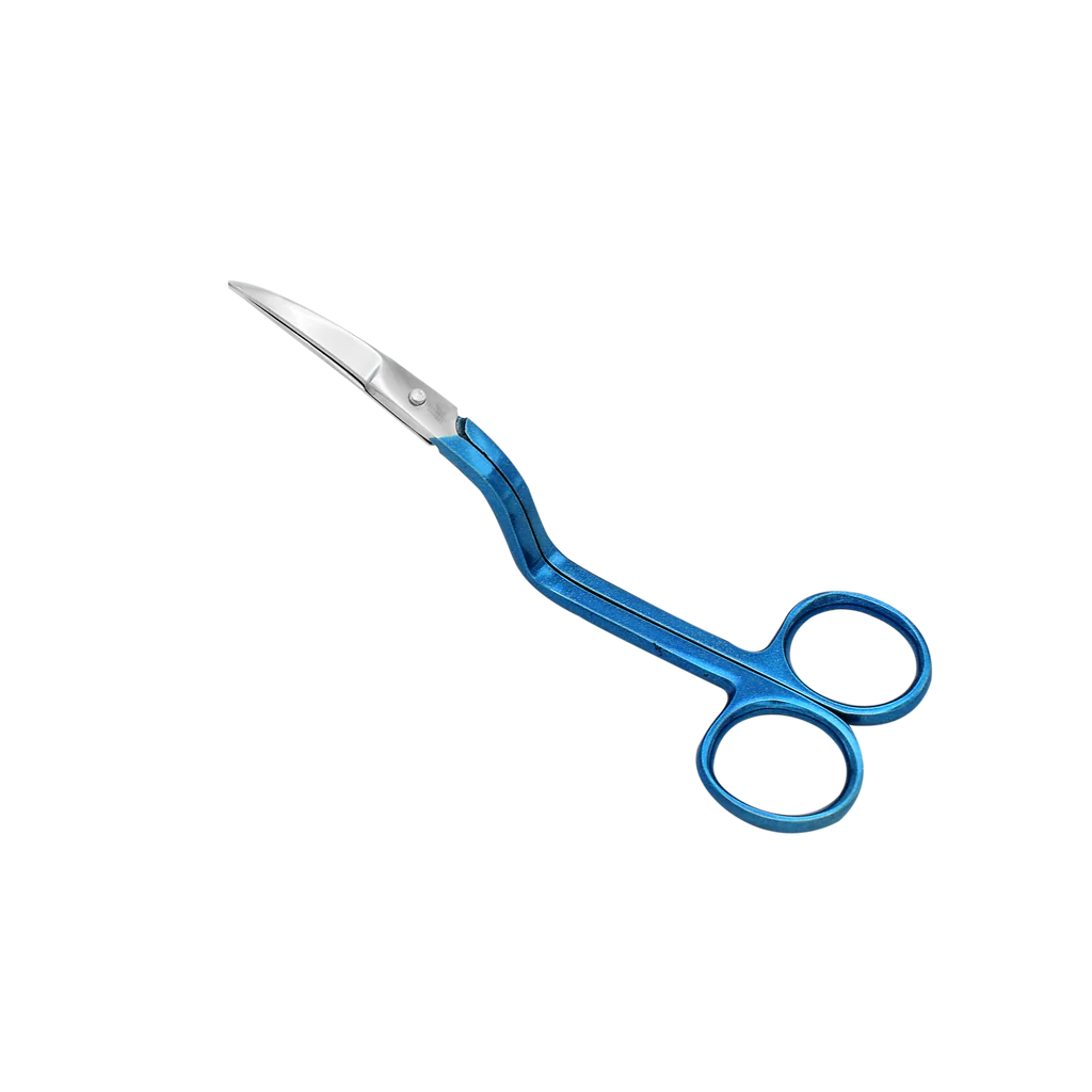 Famore 6" True Left Handed Double Curved Machine Embroidery Scissors 747L
