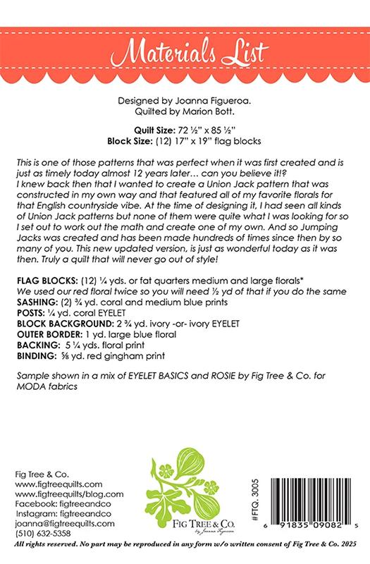 Fig Tree Quilts Jumping Jacks Quilting Pattern FT-3005