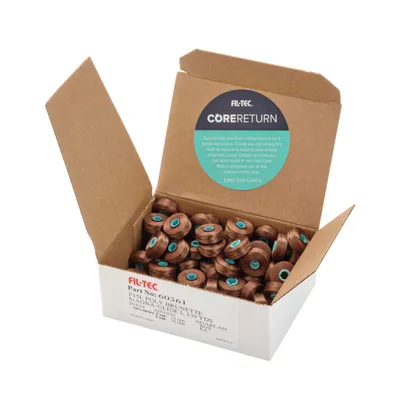 Fil-Tec Magna-Glide Classic Colored Style L Prewound 60wt Embroidery Bobbins 72pc Box Brunette