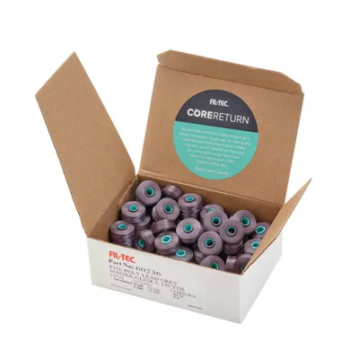 Fil-Tec Magna-Glide Classic Colored Style L Prewound 60wt Embroidery Bobbins 72pc Box Lead Gray